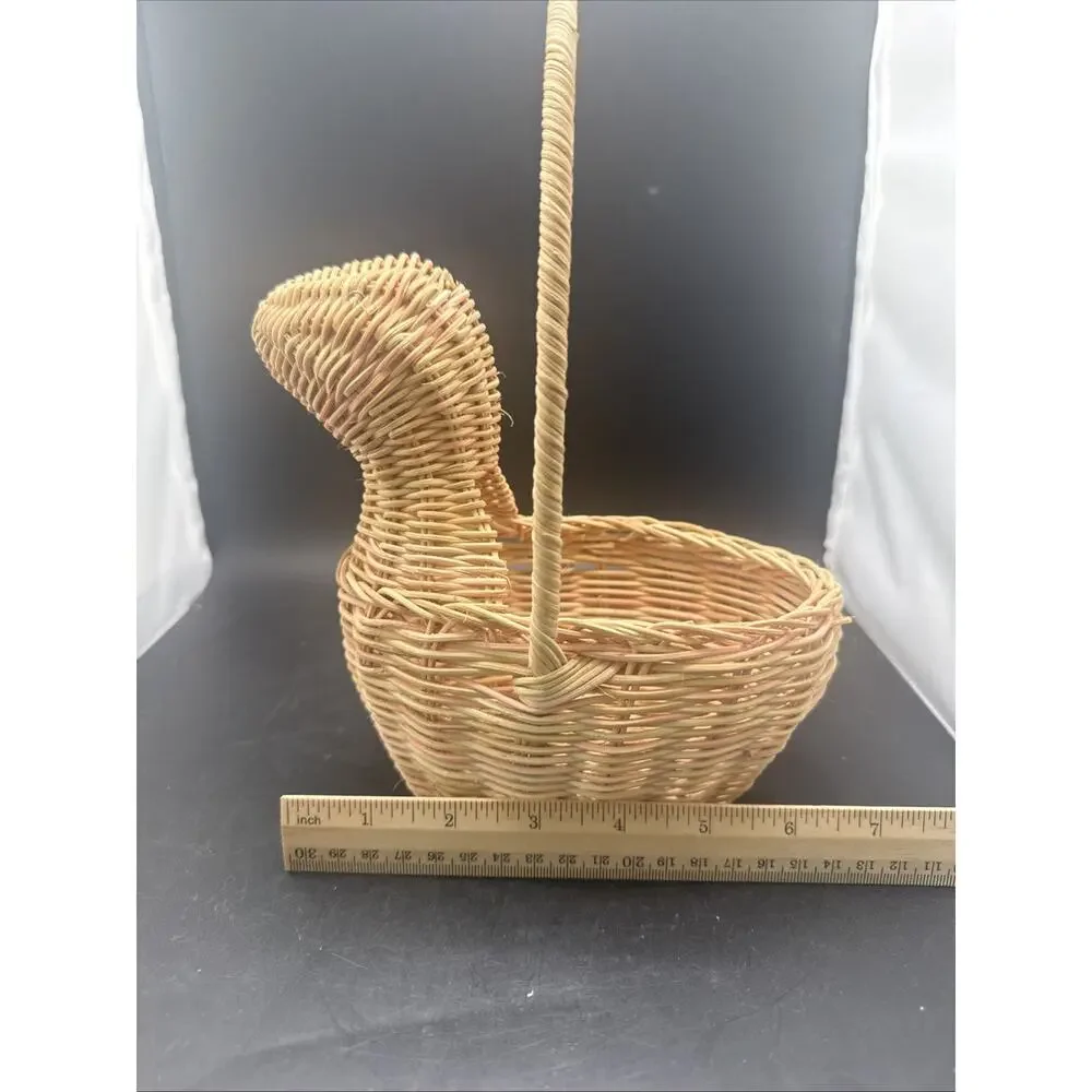 Wicker Duck Basket Rattan Easter